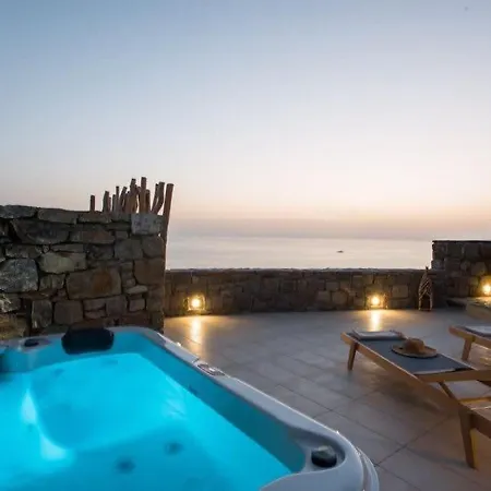 Romantic Mykonian Oasis With Jacuzzi & Sea View Appartement