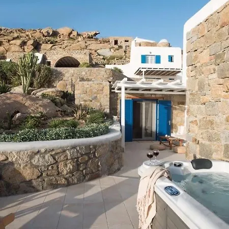 Romantic Mykonian Oasis With Jacuzzi & Sea View Choulakia